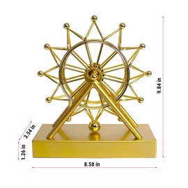 MagicTech Wheel Model Ornament Kinetic Decoration Gold Creative Garden Home Gift Tabletop Toy Decorative for Office PH48