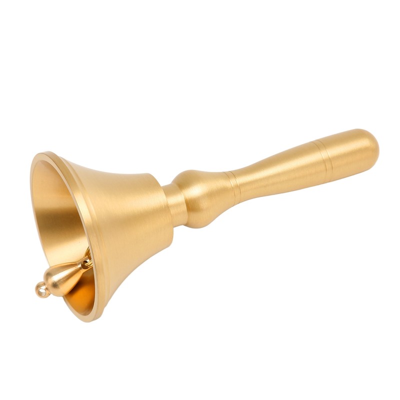Hand Call Bell Easy Cleaning Portable Brass Material 13x6.5cm Decorative