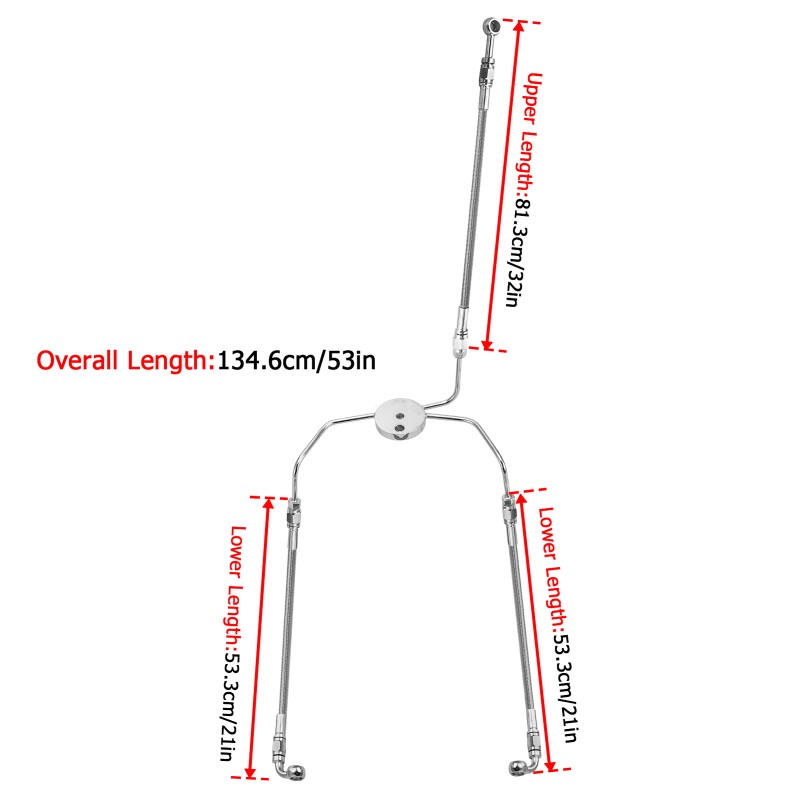 XR Road Glide 16"-18" Handlebar Stainless Steel Brake Line Kit