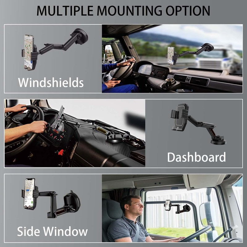 Truck Phone Holder Mount Heavy Duty Cell Phone Holder for