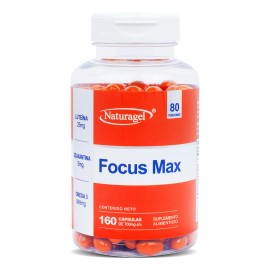 Focus Max | Luteína + Zeaxantina | 160 Cápsulas | Naturagel Sin Sabor