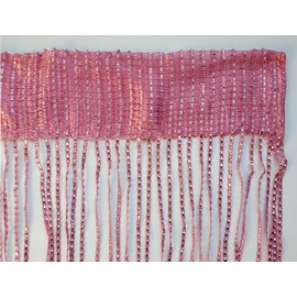 cushion mania Hanging Braided Curtain String Door Window Curtains Tassel Fly Screen Panel (PINK)