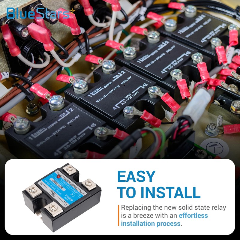 BlueStars 2PCS Solid State Relay SSR-25DD DC to DC Input