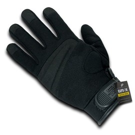 Rapdom Tactical Digital Leather Gloves, Black, Small