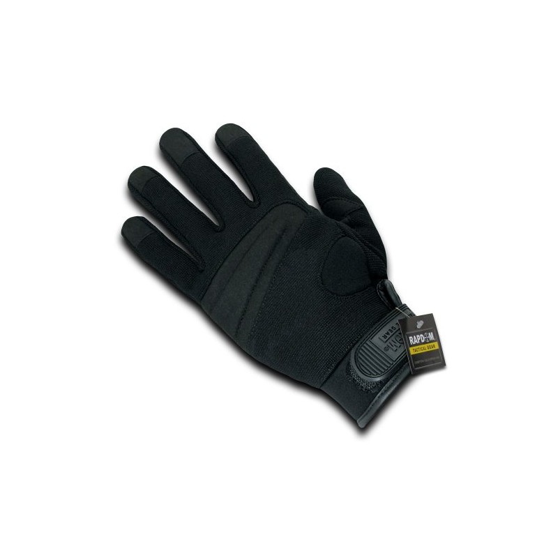 Rapdom Tactical Digital Leather Gloves, Black, Small