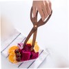 Ipetboom Wooden Kitchen Serving Tongs Scald Scissor Style Bread Clips
