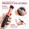 Professional Makeup Brush Set with Soft Fluffy Bristles for Foundation,