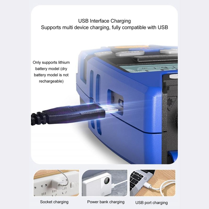 Optical Fiber Power Meter ‑70 To +6dBm Rechargeable Mini Fiber