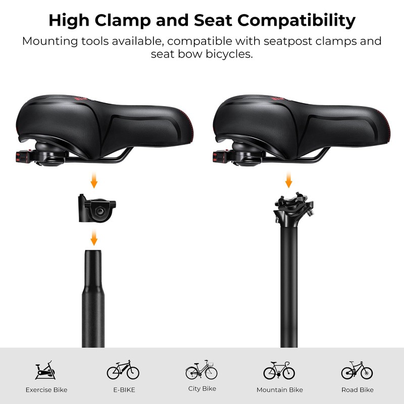 YOUNGDO Ultra Comfortable Bike Saddle, Ergonomic Design, Hollow Design, Double