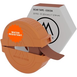 Motivo Cinta Cicatriz - Rollo De 200” X 1” (20 Tiras) | Cinta Cicatriz Resistente Al Agua Y Al Sudor, Sin Látex, Sticks Por 3-5 Días | Cinta Cicatriz Para Cicatrices Quirúrg