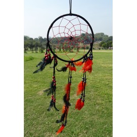 SuSvapnnah Red Black Dreamcatcher Boho Dream Catcher Wall Hanging Window Decor Medium