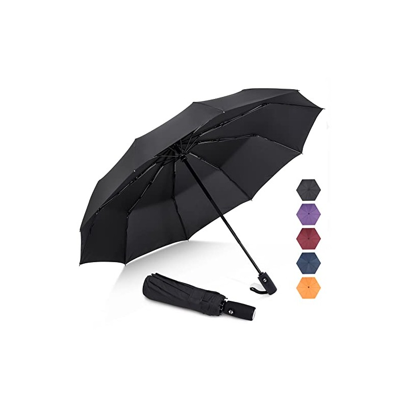 ZOMAKE Compact Umbrella, Auto Open & Close Travel Folding Umbrella,