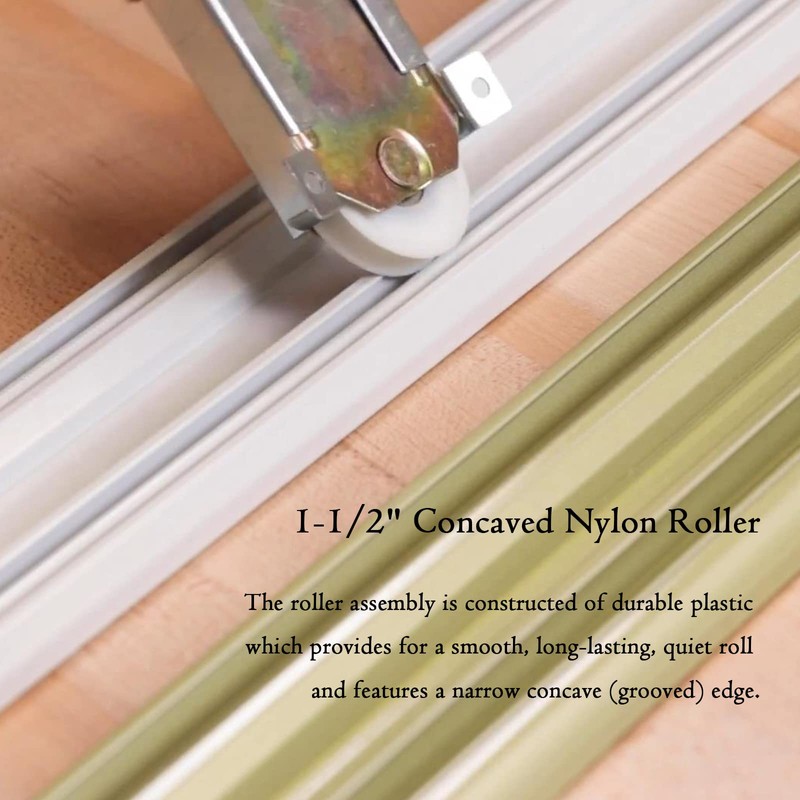 Sliding Mirror Door Rollers Assembly Fit Contractors Part #W8020, 1-1/2"