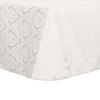 Ultimate Textile Saxony 90 x 132-Inch Rectangular Damask Tablecloth White