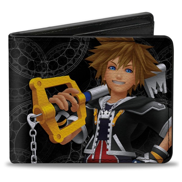 Buckle-Down Mens Bifold Kingdom Hearts Ii Bi Fold Wallet, Multicolor,