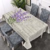 Walmsco Tablecloth Purple Lavender Stamp Decor For Dining Room Kitchen
