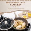 PRICUSIS Nonstick Frying Pan with Lid, Healthy Skillet, Egg Pan
