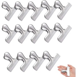 Clips de bolsa de chip, Paquete de 14 Clips para bolsas de acero inoxidable,3 pulgadas de ancho, Clip de metal para bolsas de almacenamiento de alimentos,sellado hermético, cocina, uso doméstico