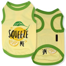 Parisian Pet Unisex Dog Tshirt - Embroidered “ Squeeze Me “ Dogs Clothes - Breathable and Lightweight Dog Tank Top- Sleeveless Doggy Tee Shirts - Machine Washable Shirt for Large Dogs - 3XL