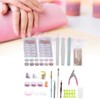 Nail Manicure Set Glitter Powder Nail Tips Brush Nail Art