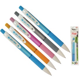 Flair 5 x 0.5mm CLIXX Fine HB Mechanical Easy Grip Pencils Write Draw Sketch
