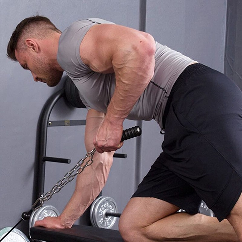 Sknrlko 2Pcs Push Down Single Gym Handle Triceps Strength Pull