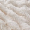 Lotus Karen Faux Fur Throw Blanket Cream White - Big