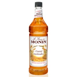 Monin - Toasted Marshmallow Syrup, Marshmallow & Caramel Flavor, Great for Cocoas, Lattes, & Shakes, Non-GMO, Gluten-Free (1 Liter)