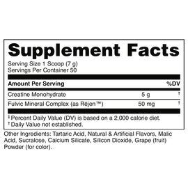 Bucked Up Bucked Up Grape Apple Creatine for Women and Men - Easy to Mix Vegetarian - Flavored Creatine Monohydrate Powder - Made in USA - 5G Per Serving - 50 Servings - 250 Grams Per Container