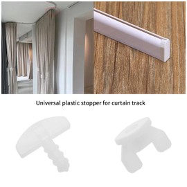 Micro Traders 40pcs Curtain Rail Stoppers Curtain Track Glider Plastic Drapery Rail Sliding Glider Curtain Fasteners for Curtain Rails Curtain Replacement Accessories White