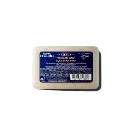 Kiehl's Ultimate Man Body Scrub Exfoliating Bar Soap, Energizing Body Wash for Men’s Skin, Cleanses & Exfoliates Dirt and Oil, with Oat Bran & Pumice, Smooth Rough Skin - 7 oz