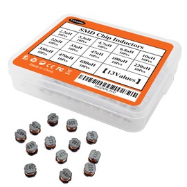Yetaida 130pcs 13 Values Inductor Kit 2.2UH-680UH, SMD Power Inductor Assortment Kit, CD54 Wire Wound Chip Chip Inductors, 2.2UH 3.3UH 4.7UH 6.8UH 10UH 22UH 33UH 47UH 100UH 220UH 330UH 470UH 680UH