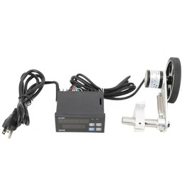 HOTSTORE 110V Digital Length Meter Counter Mechanical Length Counter Single Measure Wheel Unit in Feet Meter with Control Function 0-999999