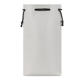 PU Storage Hanging Bag PU Portable Large Capacity Soft Waterproof Hair Dryer Organizer for Curling Iron Grey