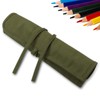 Doitem 22-Compartment Pencil Roll-Up Case, Canvas Brush Bag, 40 x