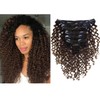 Kinky Curly Hair Extension Clip in Human Hair Extensions 10-22