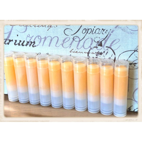 10 Mimosa Lip Balms in Clear Tubes Unbranded Bulk Wholesale