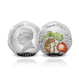 The Koin Club Beatrix Potter Tale of Peter Rabbit Colour Silver Coin 2023 - Timmy Willie