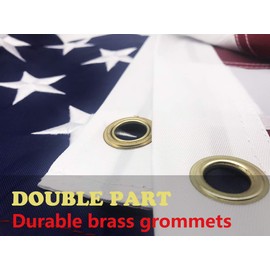 ERT Thin Blue Line American Flag 3x5 ft Outdoor with Embroidered Stars and Sewn Stripes with Grommets Honoring Law Enforcement Officers and Firefighter