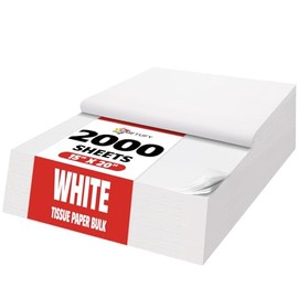 Simetufy 2000 Sheets White Tissue Paper Bulk, 1 x20 Packing Supplies for Moving & Packaging Gift Wrapping Tissue Paper for Gift Bags Weddings Birthday Holidays and Christmas Crafts Decor