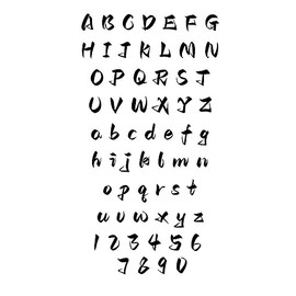 5 sheets Old English Calligraphy Alphabet Numbers DIY Name Tattoos Temporary Finger Tattoos
