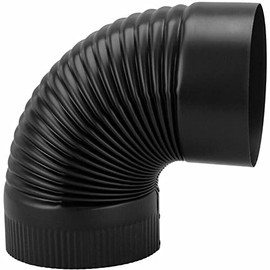 Corrugated Elbow, 90 Degree, 6", Black For Imperial BM0023