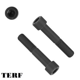 TERF® M10 X 45mm Hex Socket Cap Head Machine Screws Self Colour Black High Tensile Grade 12.9 Machine Screw M10 (10mm) X 45mm Allen Key Hexagonal Socket Bolts - Pack of 4