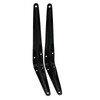 Guifeng 4PCS Black Metal Triangle Support Brackets, 200x250mm, Heavy Duty