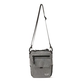 Beams Heart Men's Campus Bag, Chambray Heathered Material, Mini Shoulder Bag, CHARCOAL.G