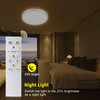 Smanu Dimmable LED Ceiling Light Panel with Remote Control,18W 1500LM,3000K-6000K,Night