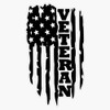 HOF Trading Us Military Black Veteran Flag Vinyl Sticker Waterproof