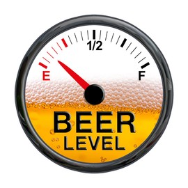 Beer Meter Gauge Vinyl Sticker Decal - Funny Warning Cooler Refrigerator Keg