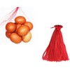 CUGBO 200pcs 12" Mesh Produce Bag Reusable Net Bag Nylon Toys Fruits Vegetables Drawstring Storage Poly Bags
