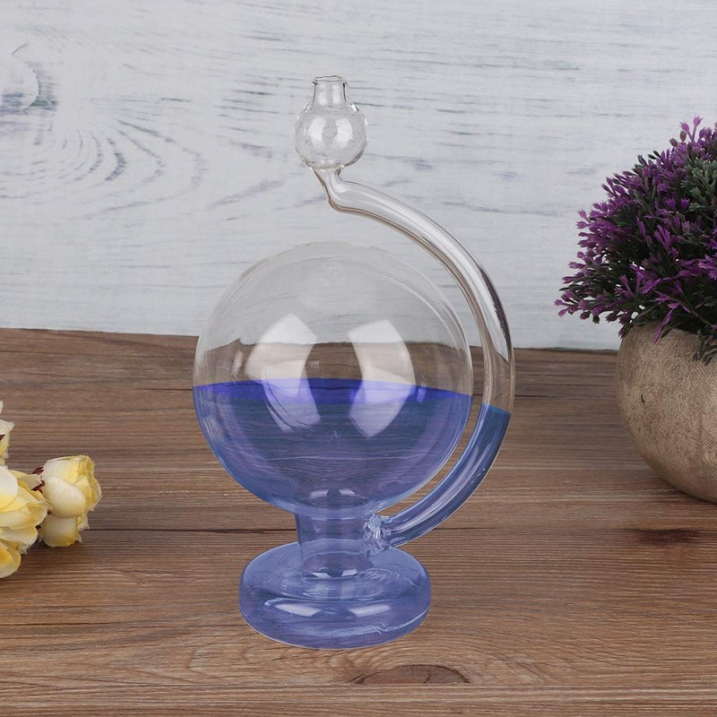 Weather Forecast Glass Bottle, Blue Barometer Home Decoration Innovative Predicts